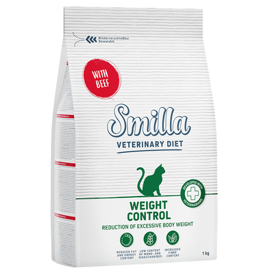 Smilla Veterinary Diet Weight Control met Rund Kattenvoer - 1 kg - kattenbrokken