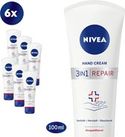 NIVEA 3-in-1 Repair Handcrème - 6 x 100 ml 