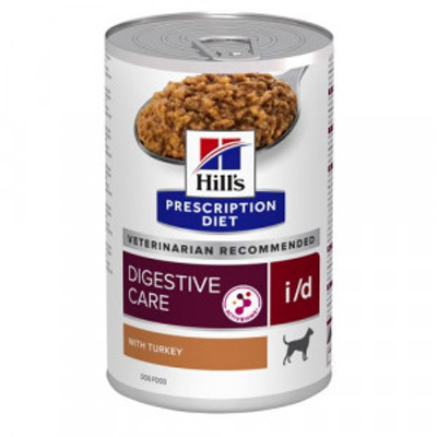 Hill's Prescription Diet I/D Digestive Care nat hondenvoer met kalkoen blik 1 tray (12 x 360 g) - natvoer honden