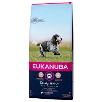 Eukanuba Caring Senior Medium Breed kip hondenvoer 2 x 3 kg - hondenbrokken