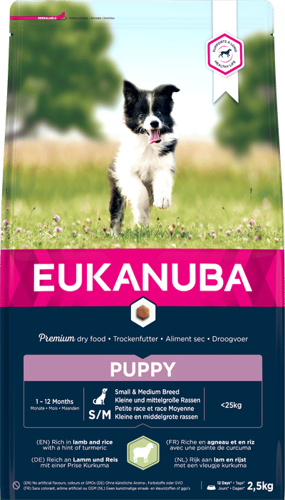 Eukanuba Puppy Small & Medium Breed Lam - Puppy-Hondenvoer - 2.5 kg hondenbrokken