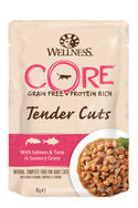 Wellness Core Tender Cuts 85 g - Kattenvoer - Zalm&Tonijn - natvoer katten