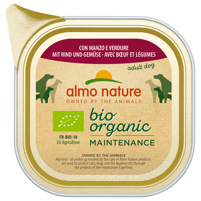 Almo Nature Alu Daily Menu Bio Adult 100 g - Hondenvoer - Rund&Groente - natvoer honden