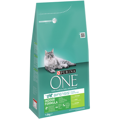 Purina One Indoor Formula Kalkoen - Kattenvoer - 1.5 kg - kattenbrokken