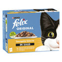 Felix Multipack Original Gevogelte Selectie In Saus - Kattenvoer - Eend Kip Kalkoen 12x85 g - natvoer katten