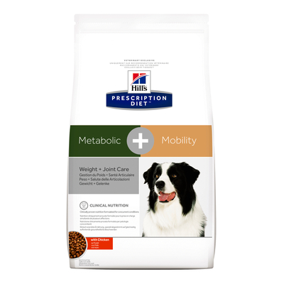 Hill's Prescription Diet Metabolic + Mobility - Weight + Joint Care Zak Kip - Hondenvoer - 4 kg - hondenbrokken