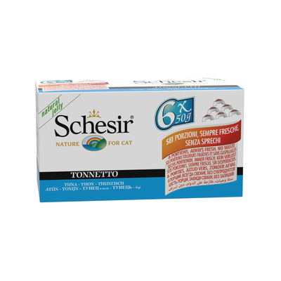 Schesir Kat Mp Blik Gelei 6x50 g - Kattenvoer - Tonijn - natvoer katten