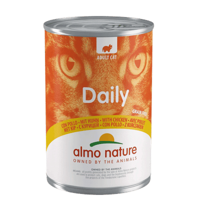 Almo Nature Blik Adult Cat Daily Menu 400 g - Kattenvoer - Kip - natvoer katten