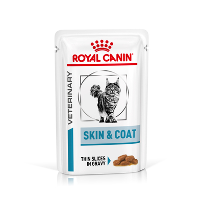 Royal Canin Veterinary Diet Feline Skin & Coat Kattenvoer - 24 x 85 g - natvoer katten