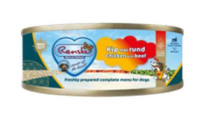 Renske Blik Vers Gestoomd 95 g - Hondenvoer - Kip&Rund - natvoer honden