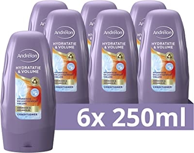 Andrélon Hydratatie & Volume Conditioner, voor droog en futloos haar - 6 x 250 ml - Voordeelverpakking