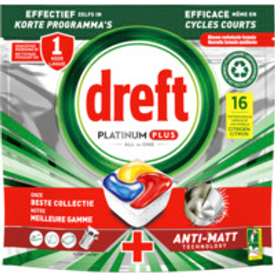Dreft Plus & Citroen vaatwastabletten  - 16 wasbeurten