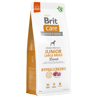 Brit Care Dog Hypoallergenic Junior Large Breed Lam & Rijst Droog 12kg - hondenbrokken