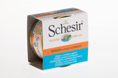 Schesir Kat Blik Natuurlijke Saus 70 g - Kattenvoer - Tonijn&Saus - natvoer katten