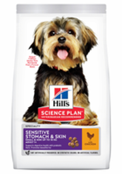 Hill's Canine Adult Sensitive Stomach & Skin Small & Mini - Hondenvoer - Kip 1.5 kg - hondenbrokken