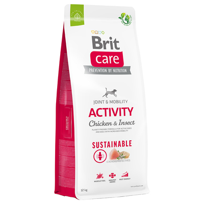 Dubbelpak: 2x12kg Brit Care Dog Sustainable Activity Kip & Insecten droog hondenvoer - hondenbrokken