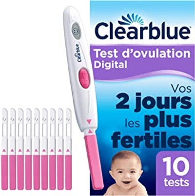 Clearblue Digitale ovulatietest, helpt je bij het ontwerpen, het is bewezen, 1 digitaal apparaat en 10 tests