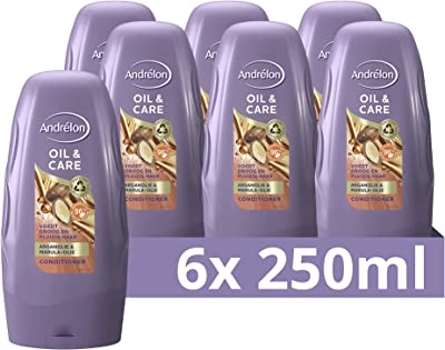 Andrélon Oil & Care Conditioner, voor droog, pluizig en onhandelbaar haar - 6 x 250 ml - Voordeelverpakking