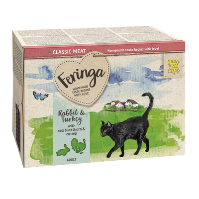 24x100g Kuipje Konijn & Kalkoen Feringa Kattenvoer - natvoer katten