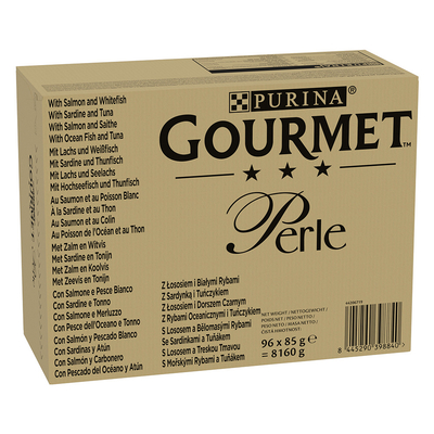 Gourmet Perle Kattenvoer voordeelpakket 96 x 85 g - Vismix in Saus - natvoer katten