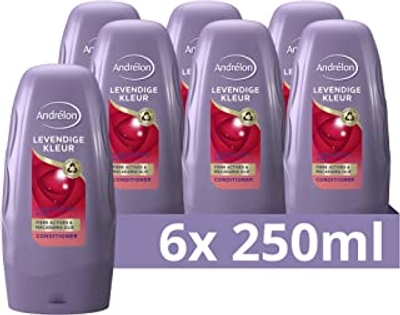 Andrélon Levendige Kleur Conditioner, voor gekleurd haar - 6 x 250 ml - Voordeelverpakking
