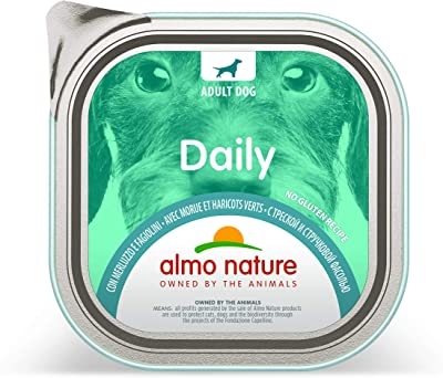 Almo Nature Daily Menu, graan-paté met kabeljauw en bonen, 9 x 300 g - natvoer katten