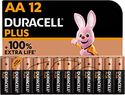 Duracell Plus AA alkaline batterijen (LR6 MN1500) - 12 stuks