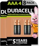 Duracell oplaadbare AAA 900aMh batterijen - 8 stuks