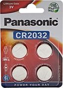 Panasonic CR2032 lithium knoopcel, 3 V, 4 stuks