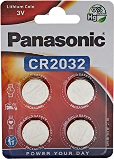 Panasonic CR2032 lithium knoopcel, 3 V, 4 stuks