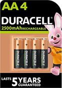 Duracell oplaadbare AA 2500 mAh oplaadbare batterijen (HR6) - 4 stuks