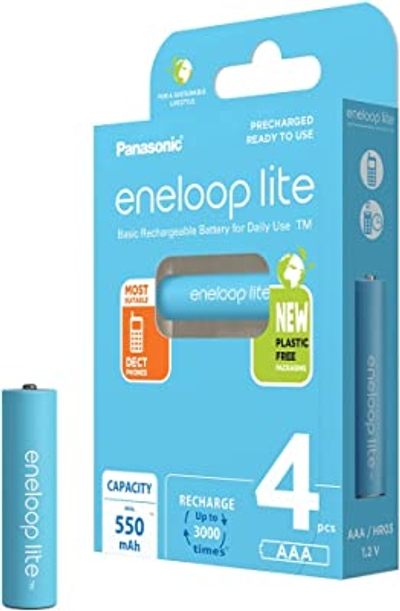 Panasonic eneloop lite Ni-MH oplaadbare batterijen AAA 550 mAh - 4 stuks