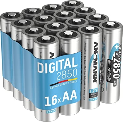 Ansmann NiMH oplaadbare AA batterijen 2850 mAh - 16 stuks