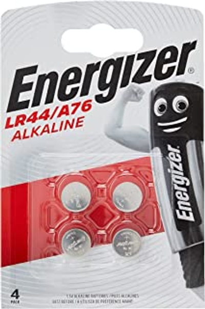 Energizer LR44 (A76, BL4, BR) alkaline knoopcelbatterijen - 4 stuks