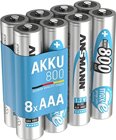 Ansmann AAA oplaadbare batterij 800 mAh NiMH - 8 stuks 