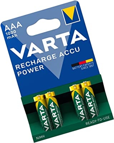 Varta HR03 oplaadbare batterijen, AAA, 1000 mAh - 4 stuks