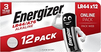 Energizer LR44/A76 batterijen, alkaline knoopcel - 12 stuks