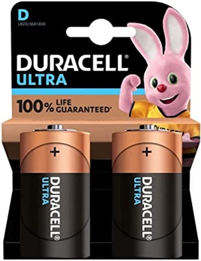 Duracell Ultra Power Type D Alkaline Batterijen 2 stuks