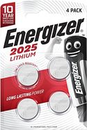 Energizer CR2025 batterijen, lithium knoopcel - 4 stuks
