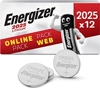 Energizer CR2025 batterijen, lithium knoopcel - 12 stuks 