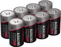 ANSMANN batterijen Mono D LR20 8 stuks 1.5V - Alkaline batterij met lange levensduur en lekvrij - Ideaal voor speelgoed, LED zaklamp, radio, modelbouw en nog veel meer