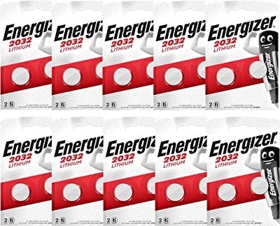 Energizer CR2032 lithiumbatterijen, 3 V, 10 stuks, 2 batterijen in totaal 20 batterijen
