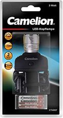 Camelion 3 Watt koplamp CT4007, 3 verschillende LED-modi, inclusief 3 batterijen AAA R03 30200023