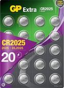 GP CR2025 lithium knoopcelbatterijen - 20 stuks