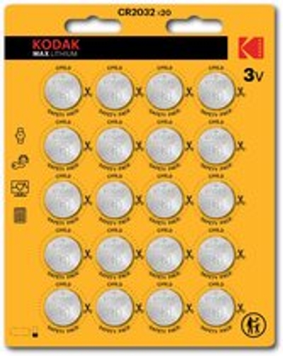 Kodak MAX lithium button CR2032 - 20 stuks