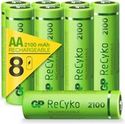 GP ReCyko oplaadbare AA batterijen 2100 mAh - 8 stuks