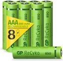 GP ReCyko oplaadbare AAA batterijen 850mAh - 8 stuks