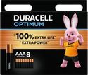 Duracell Optimum Alkaline AAA batterijen - 8 stuks