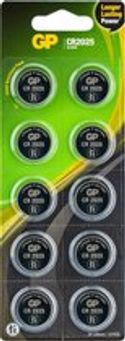 GP CR2025 lithium knoopcelbatterij - 10 stuks