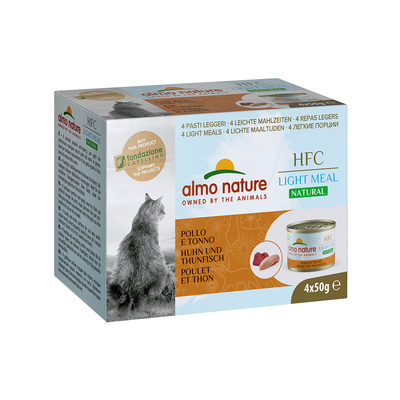 4x50g Natural Light Almo Nature HFC Kattenvoer - Diverse Smaken - natvoer katten